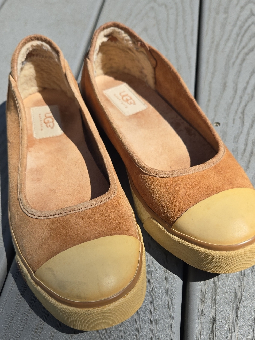 UGG Australia Neema Chestnut Suede Slip-On Sneakers - Sz 8.5.    (BOX)